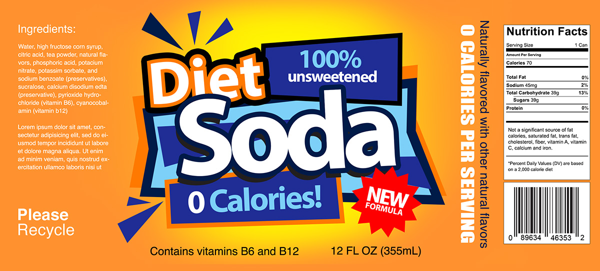 soda label template