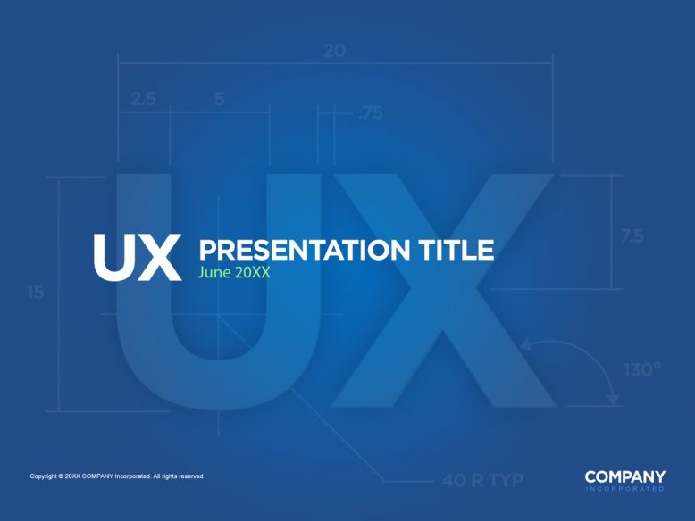 ux presentation template cover slide