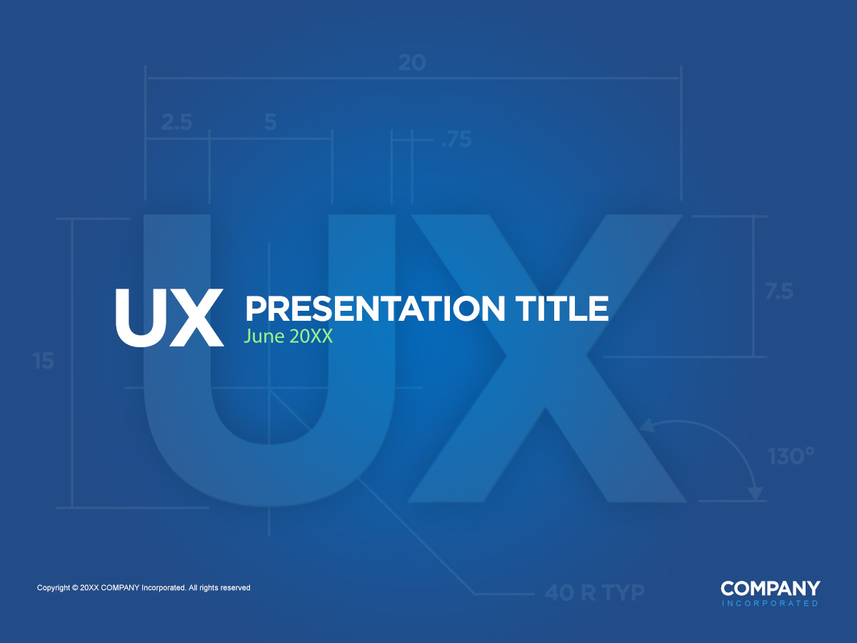 ux presentation template cover slide