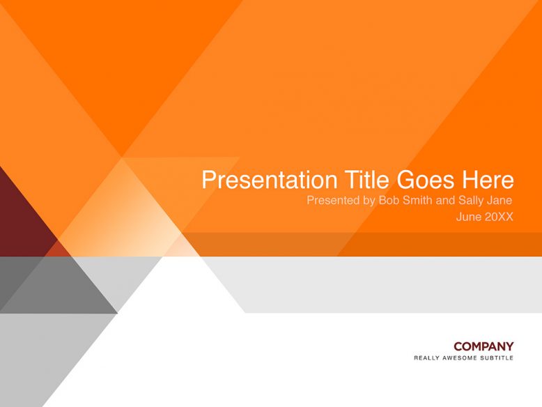orange and gray presentation template