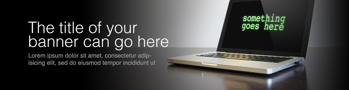 wide web banner idea with laptop computer