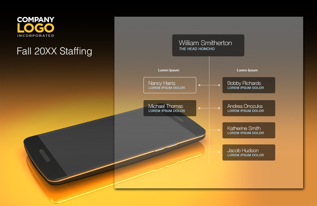 Organization Chart Psd Template