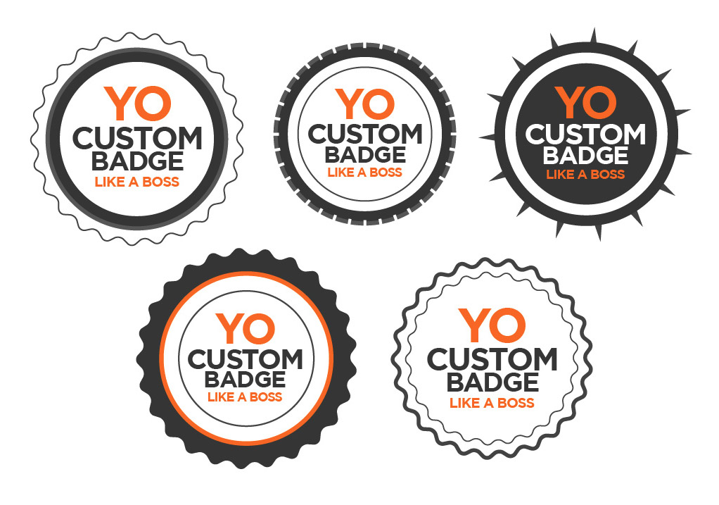 fully editable free vector badges