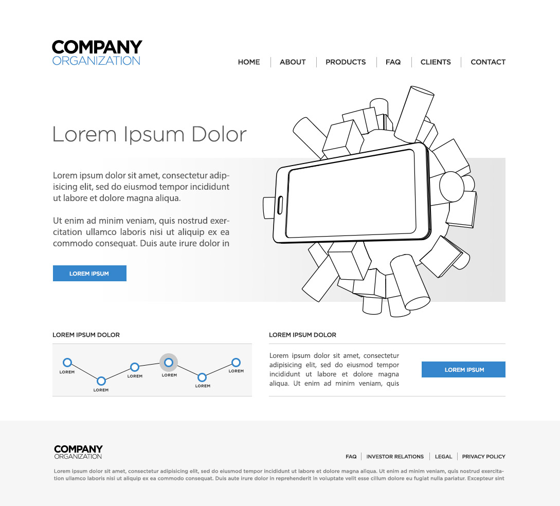 website wireframe psd