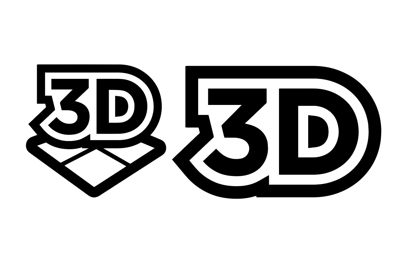 Vector 3D logo icon set