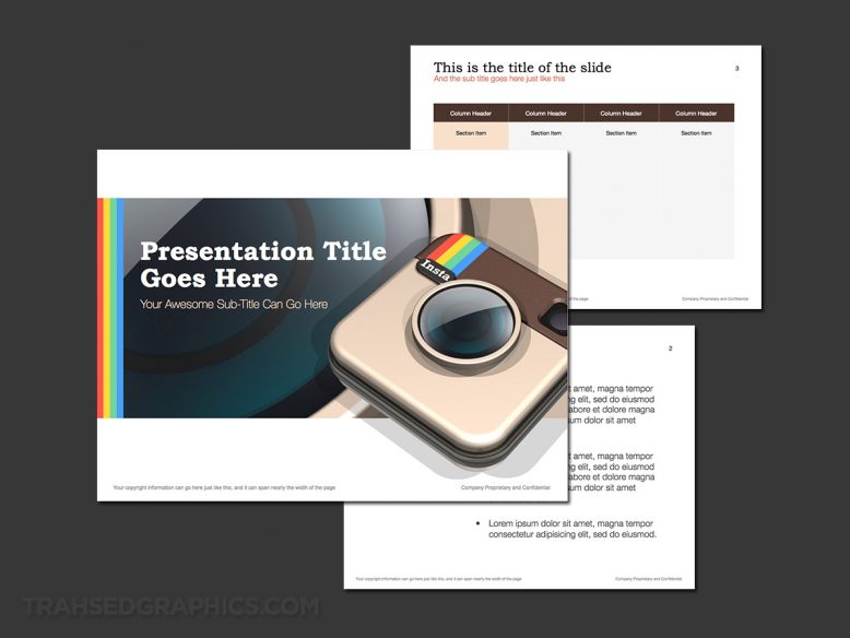 Eyecatching Instagram themes for PowerPoint TrashedGraphics