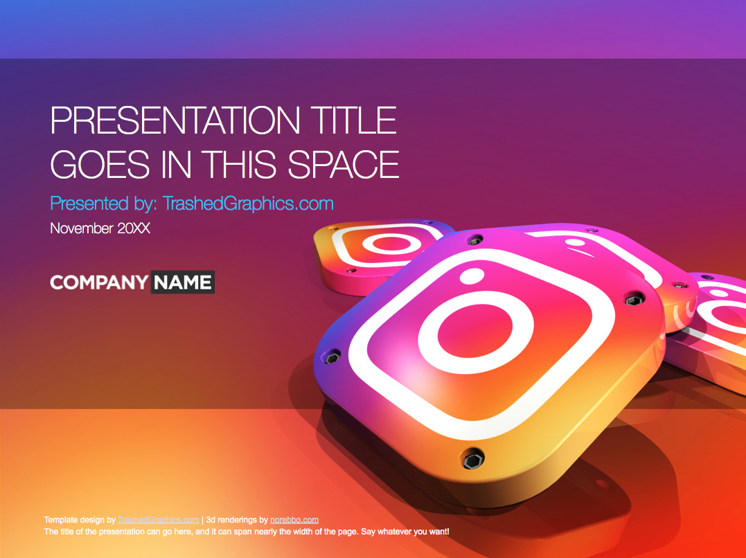 Instagram theme for PowerPoint TrashedGraphics
