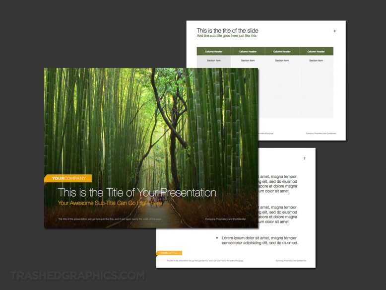 3-page powerpoint template for nature lovers