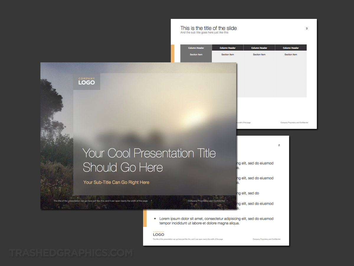 Foggy nature scenery powerpoint template