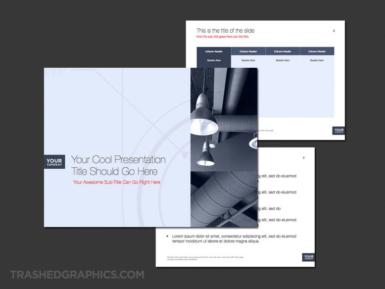 3-page industrial powerpoint template
