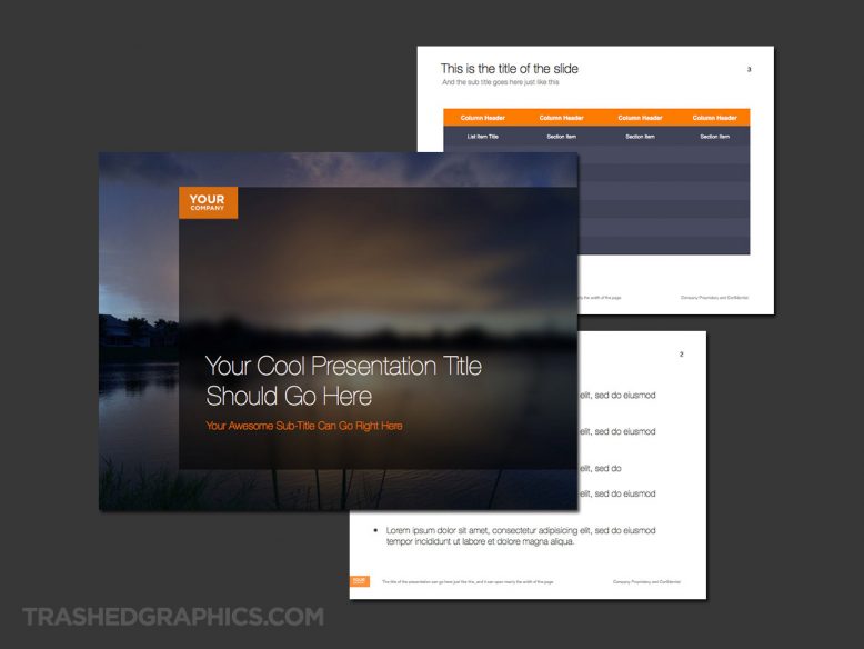 sunset and nature powerpoint template