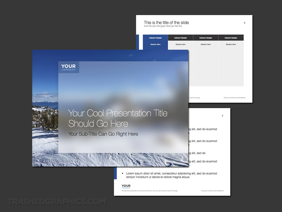 snow and winter powerpoint template