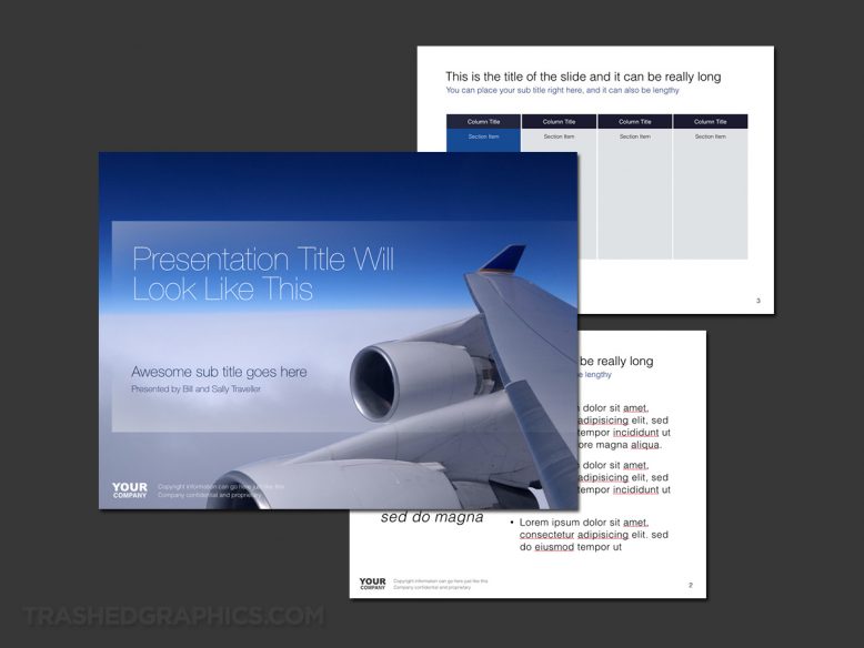Airline travel keynote template