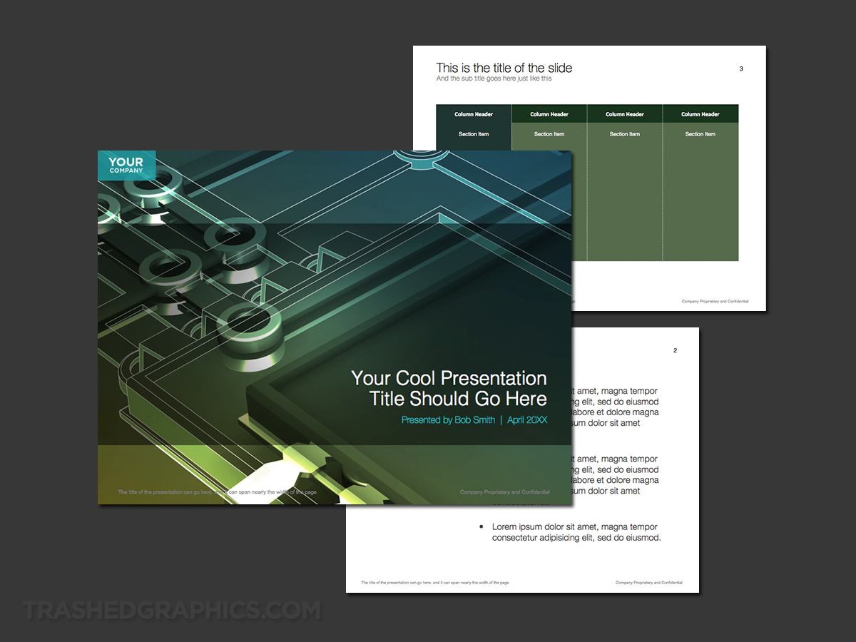 High tech manufacturing PowerPoint theme