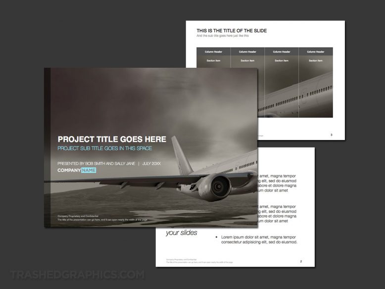 presentation template commercial airline industry