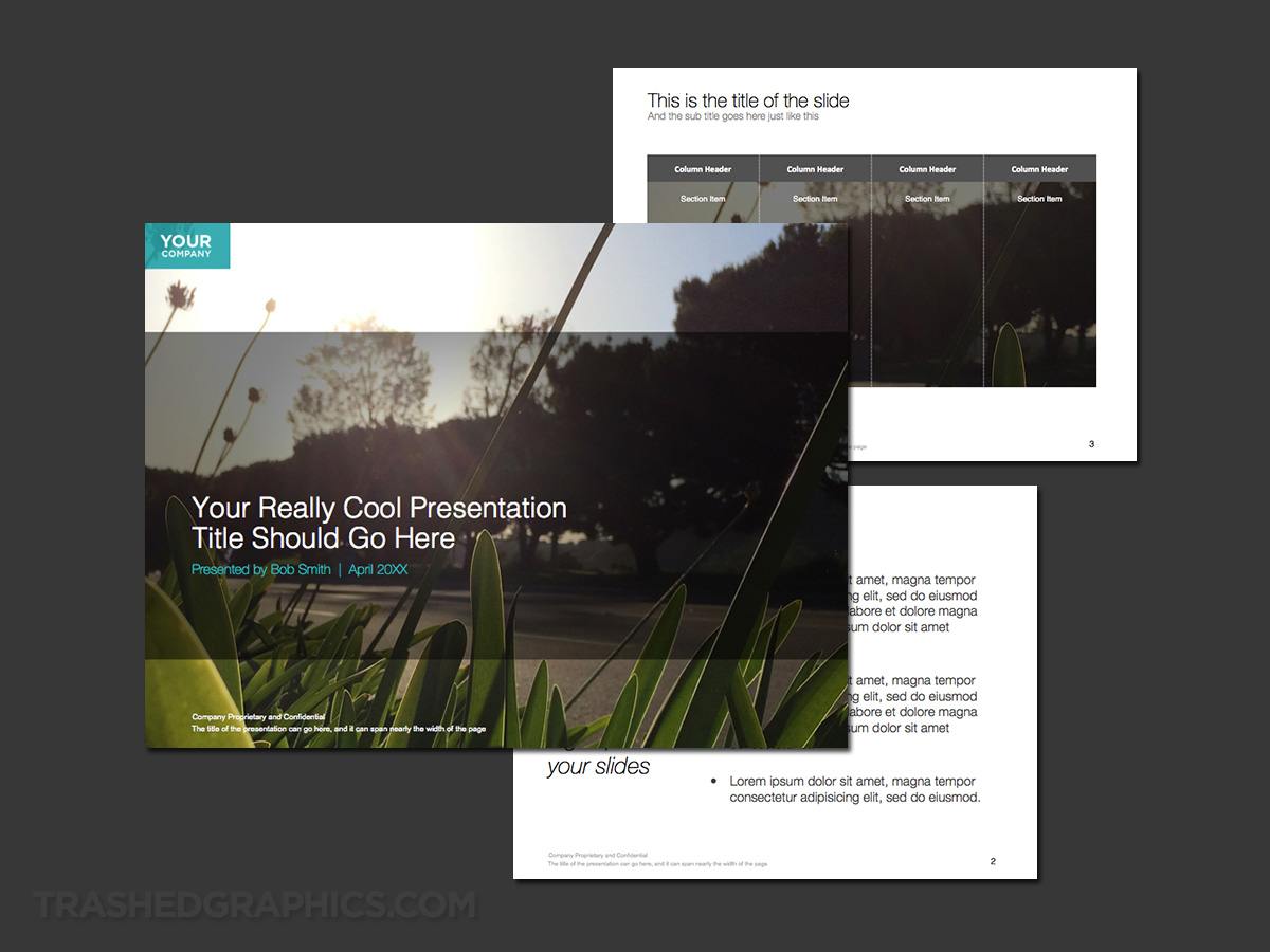 3 page powerpoint template for environmental topics
