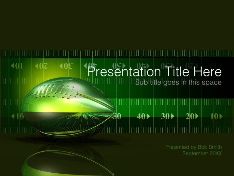 Football field PowerPoint template