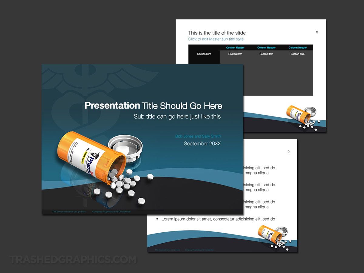 Prescription drug theme PowerPoint