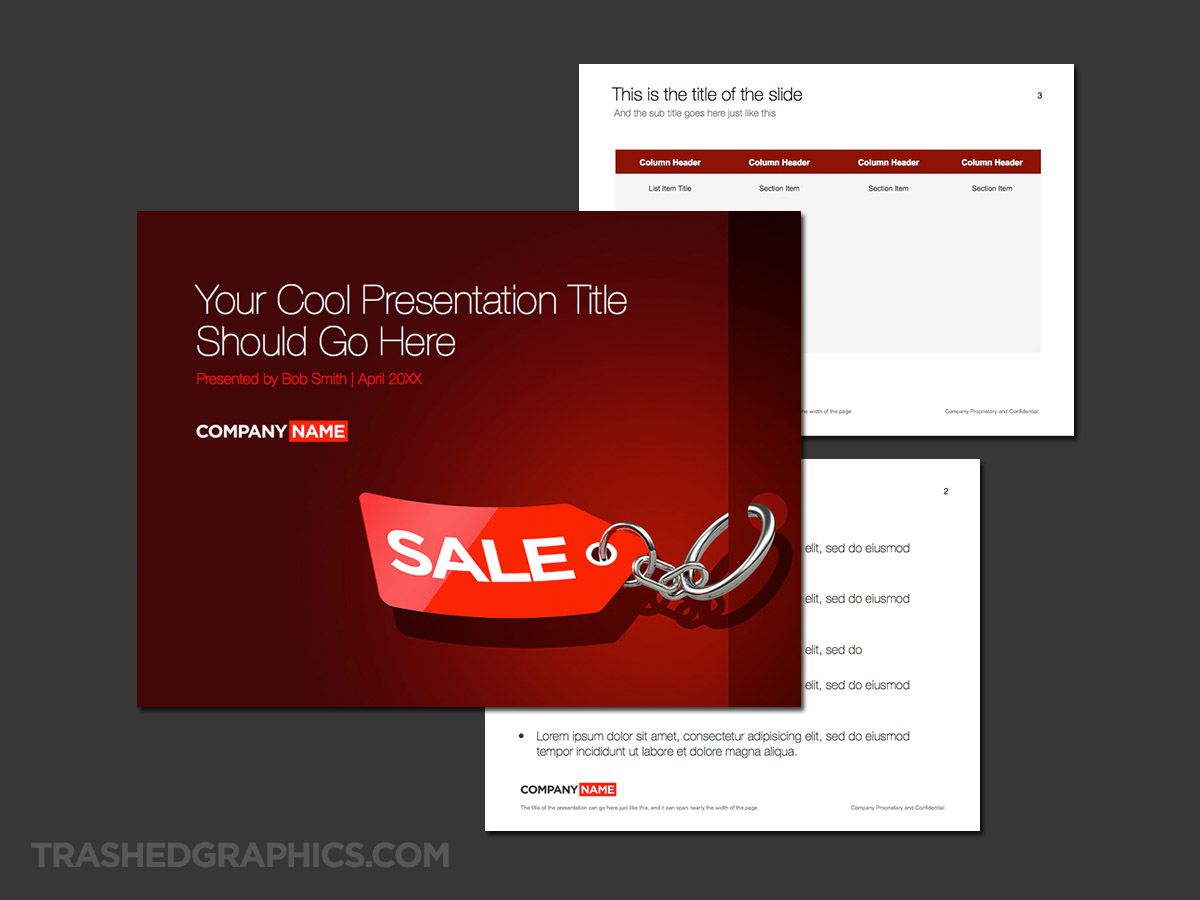 PowerPoint template for sales