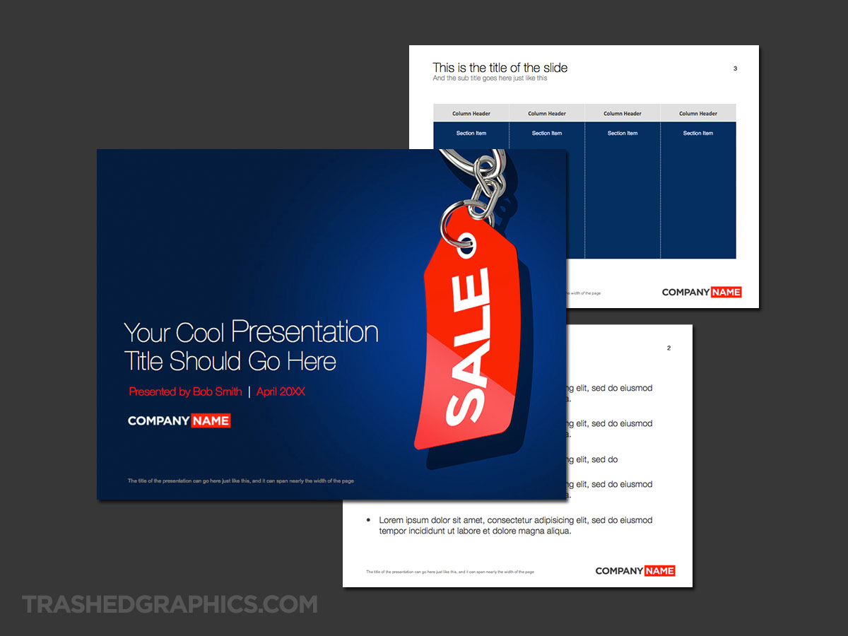 Sales PowerPoint template design