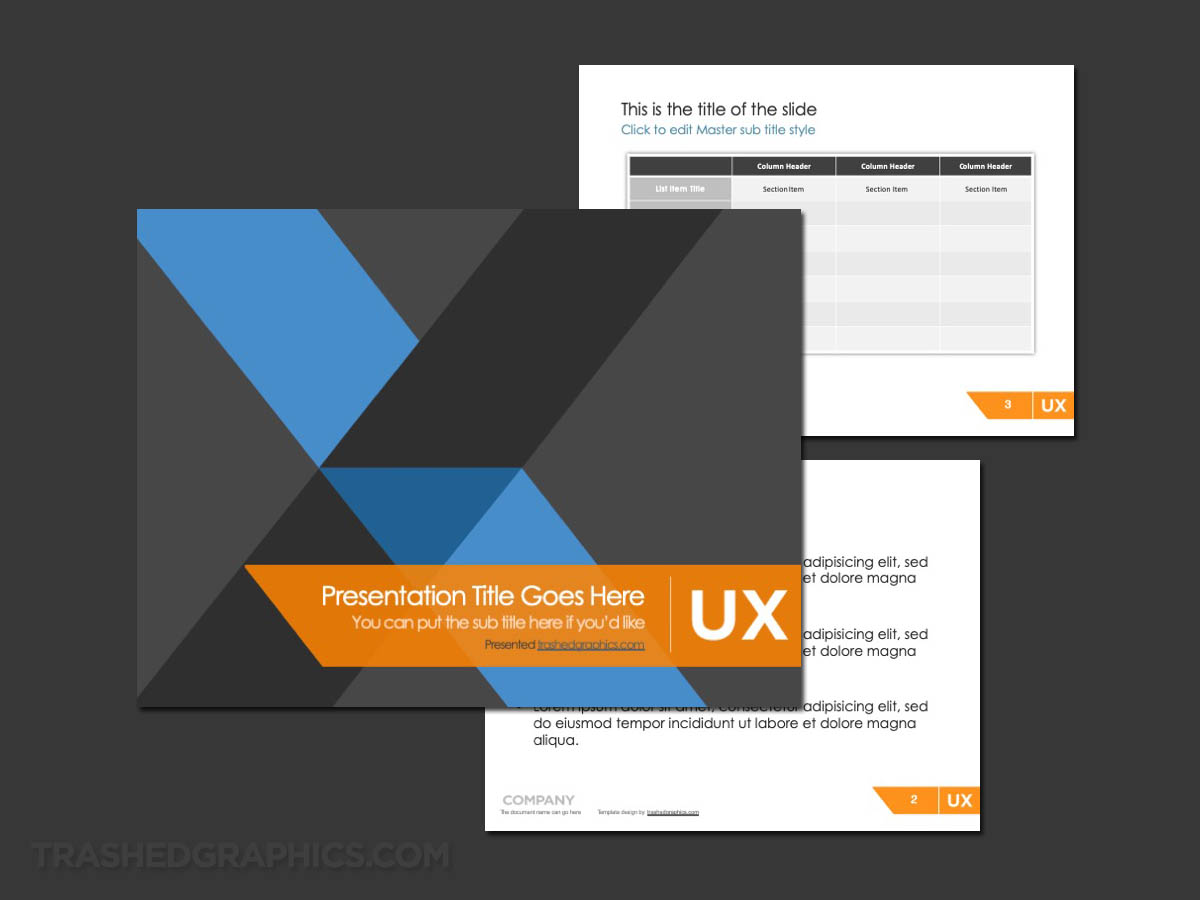User exerience UX presentation template