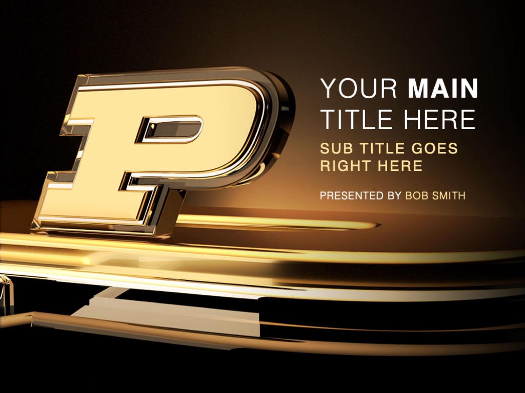 Purdue PowerPoint template preview