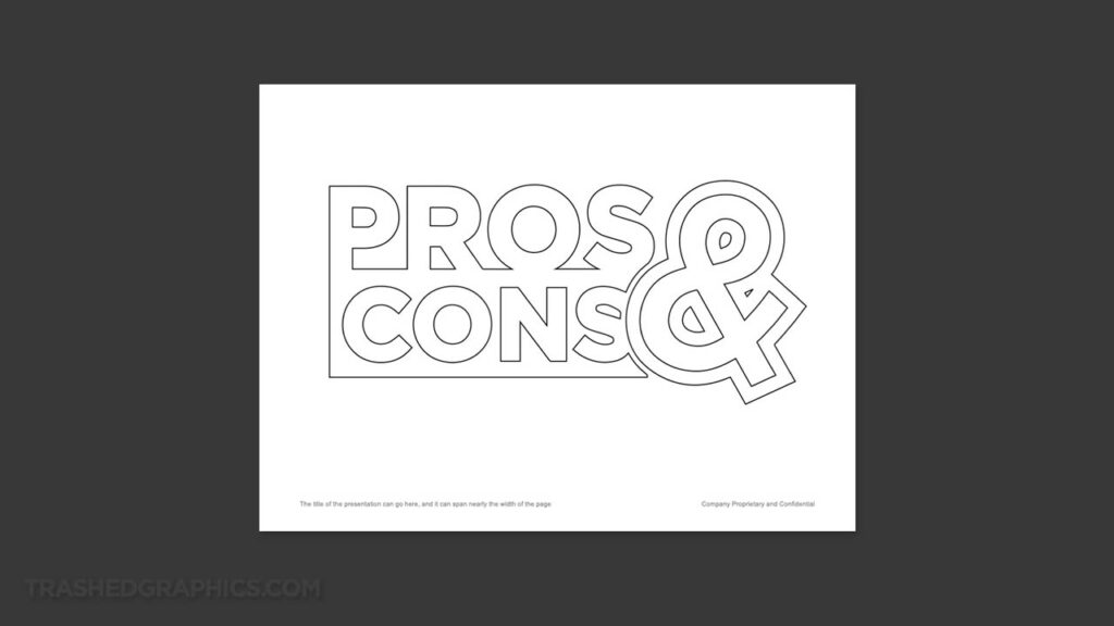 Pros and cons logo graphic